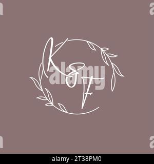 KF wedding initials monogram logo ideas vector graphic Stock Vector