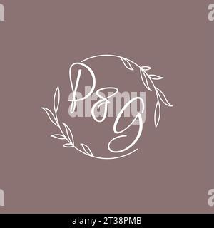 PG wedding initials monogram logo ideas vector graphic Stock Vector