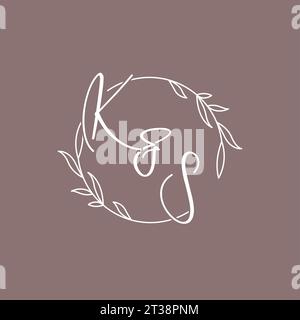 KS wedding initials monogram logo ideas vector graphic Stock Vector