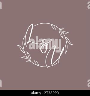LU wedding initials monogram logo ideas vector graphic Stock Vector