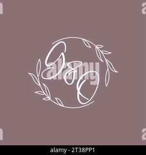 GO wedding initials monogram logo ideas vector graphic Stock Vector
