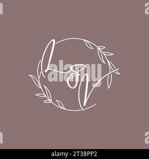 LV wedding initials monogram logo ideas vector graphic Stock Vector