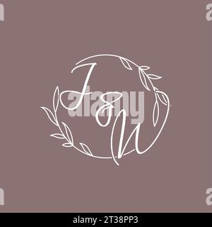 JW wedding initials monogram logo ideas vector graphic Stock Vector