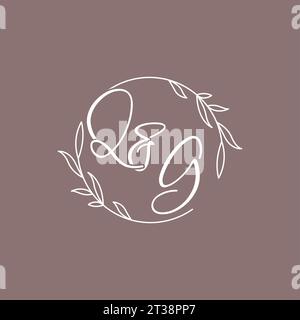 QG wedding initials monogram logo ideas vector graphic Stock Vector