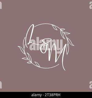 LM wedding initials monogram logo ideas vector graphic Stock Vector