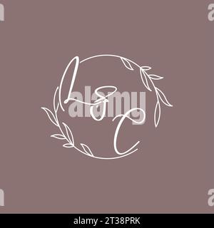 LC wedding initials monogram logo ideas vector graphic Stock Vector