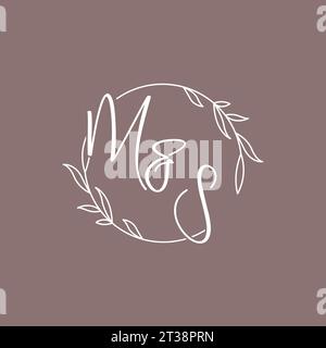 MS wedding initials monogram logo ideas vector graphic Stock Vector