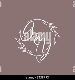 GY wedding initials monogram logo ideas vector graphic Stock Vector