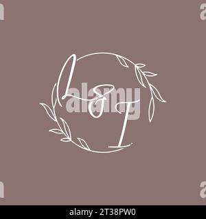 LI wedding initials monogram logo ideas vector graphic Stock Vector
