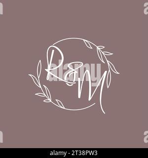 RM wedding initials monogram logo ideas vector graphic Stock Vector