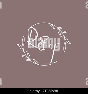RI wedding initials monogram logo ideas vector graphic Stock Vector