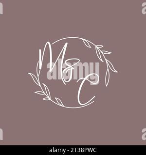 MC wedding initials monogram logo ideas vector graphic Stock Vector