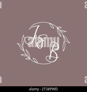 JB wedding initials monogram logo ideas vector graphic Stock Vector