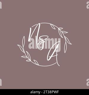 NA wedding initials monogram logo ideas vector graphic Stock Vector