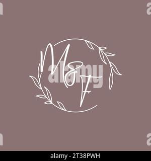 MF wedding initials monogram logo ideas vector graphic Stock Vector