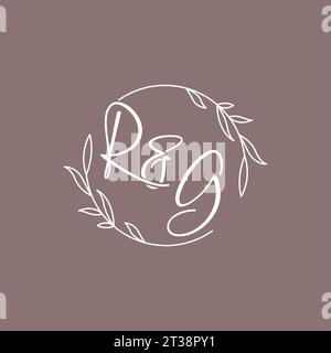 RG wedding initials monogram logo ideas vector graphic Stock Vector