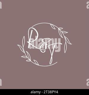 RT wedding initials monogram logo ideas vector graphic Stock Vector