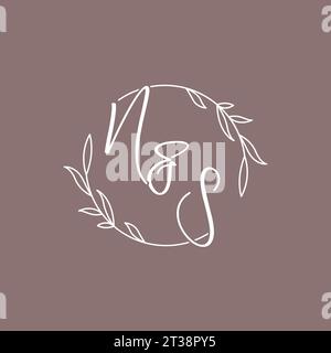 NS wedding initials monogram logo ideas vector graphic Stock Vector