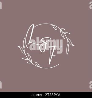 LF wedding initials monogram logo ideas vector graphic Stock Vector