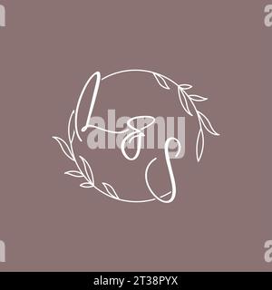 LS wedding initials monogram logo ideas vector graphic Stock Vector