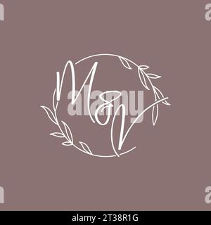 MV wedding initials monogram logo ideas vector graphic Stock Vector