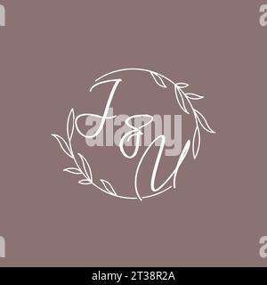 JU wedding initials monogram logo ideas vector graphic Stock Vector