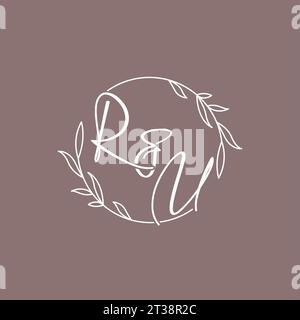 RU wedding initials monogram logo ideas vector graphic Stock Vector