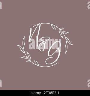 NG wedding initials monogram logo ideas vector graphic Stock Vector