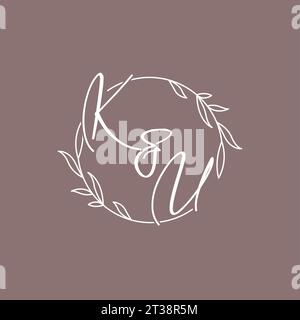 KU wedding initials monogram logo ideas vector graphic Stock Vector