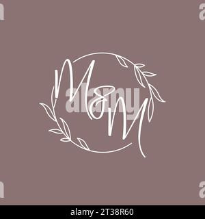 MM wedding initials monogram logo ideas vector graphic Stock Vector