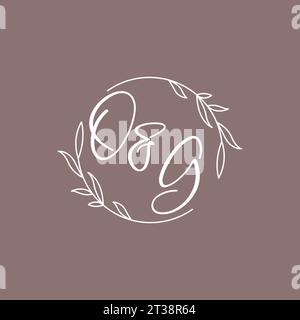 OG wedding initials monogram logo ideas vector graphic Stock Vector