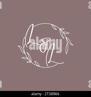 LL wedding initials monogram logo ideas vector graphic Stock Vector