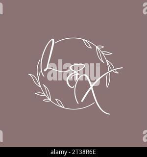 LX wedding initials monogram logo ideas vector graphic Stock Vector