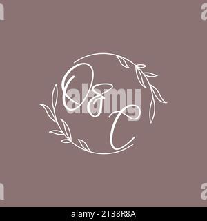 OC wedding initials monogram logo ideas vector graphic Stock Vector