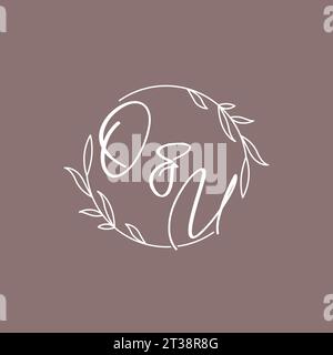 OU wedding initials monogram logo ideas vector graphic Stock Vector