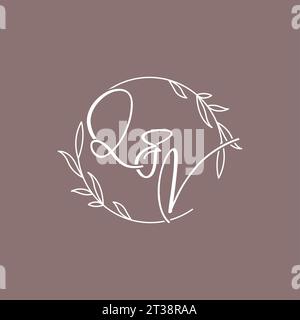 QV wedding initials monogram logo ideas vector graphic Stock Vector