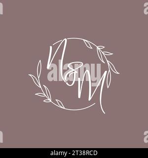 NM wedding initials monogram logo ideas vector graphic Stock Vector