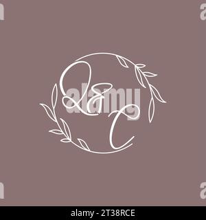 QC wedding initials monogram logo ideas vector graphic Stock Vector