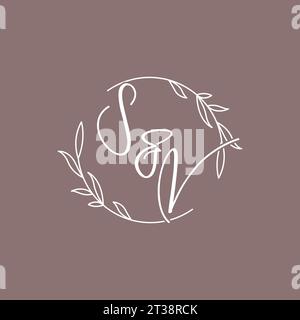 SV wedding initials monogram logo ideas vector graphic Stock Vector
