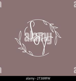 ST wedding initials monogram logo ideas vector graphic Stock Vector