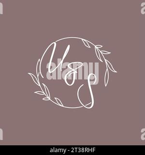 US wedding initials monogram logo ideas vector graphic Stock Vector