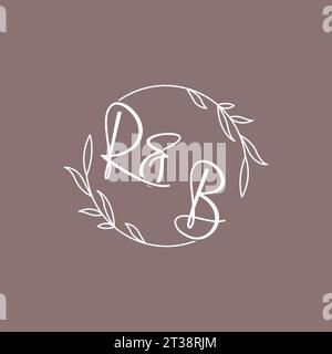 RB wedding initials monogram logo ideas vector graphic Stock Vector