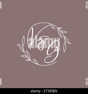 VG wedding initials monogram logo ideas vector graphic Stock Vector