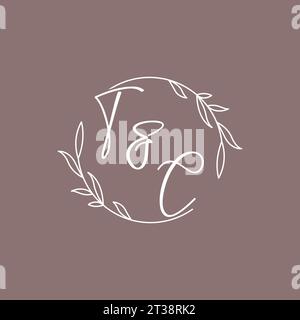 TC wedding initials monogram logo ideas vector graphic Stock Vector