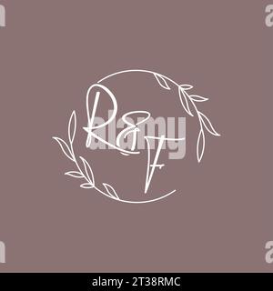 RF wedding initials monogram logo ideas vector graphic Stock Vector