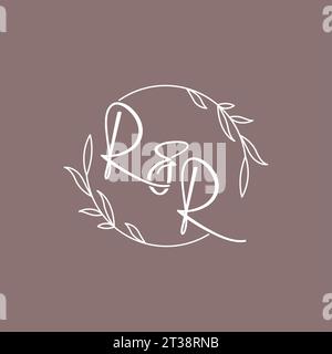RR wedding initials monogram logo ideas vector graphic Stock Vector