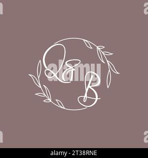 QB wedding initials monogram logo ideas vector graphic Stock Vector