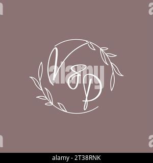 VP wedding initials monogram logo ideas vector graphic Stock Vector