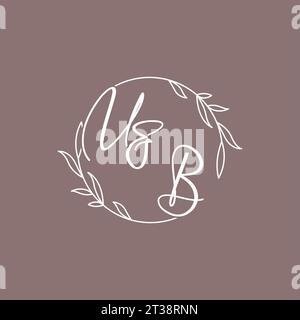 UB wedding initials monogram logo ideas vector graphic Stock Vector