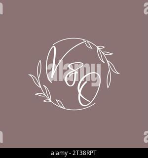 VO wedding initials monogram logo ideas vector graphic Stock Vector